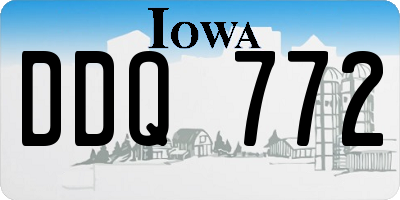 IA license plate DDQ772