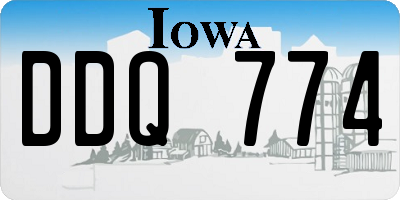 IA license plate DDQ774