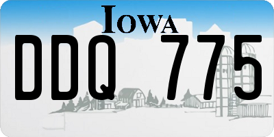 IA license plate DDQ775