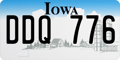 IA license plate DDQ776