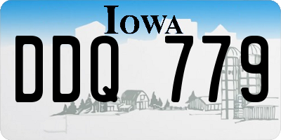 IA license plate DDQ779