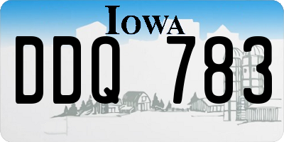 IA license plate DDQ783