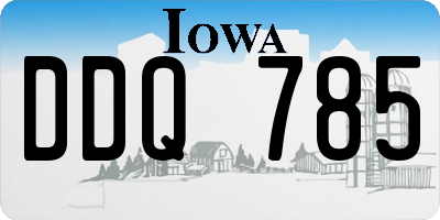 IA license plate DDQ785