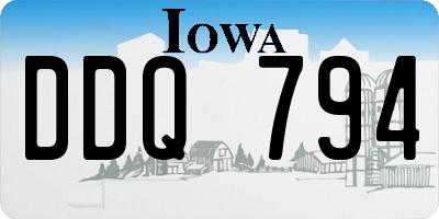 IA license plate DDQ794