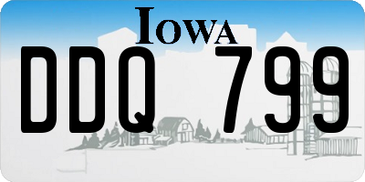 IA license plate DDQ799