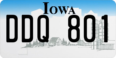IA license plate DDQ801