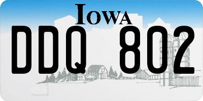 IA license plate DDQ802