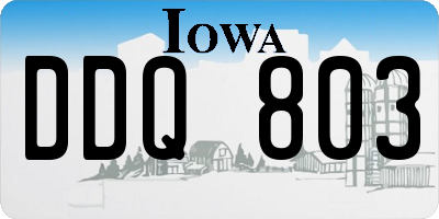 IA license plate DDQ803