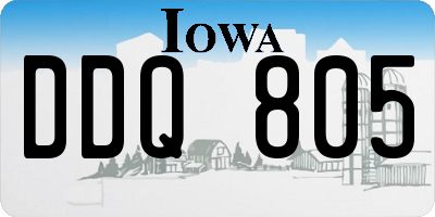 IA license plate DDQ805