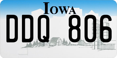 IA license plate DDQ806