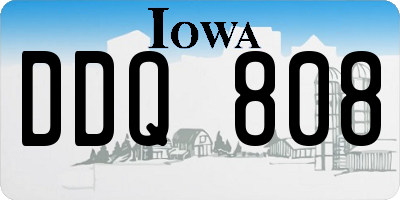 IA license plate DDQ808