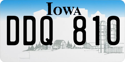 IA license plate DDQ810