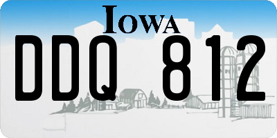 IA license plate DDQ812