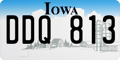 IA license plate DDQ813