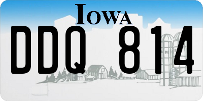 IA license plate DDQ814