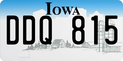 IA license plate DDQ815