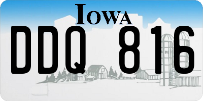 IA license plate DDQ816