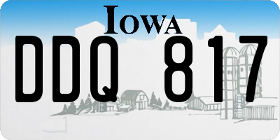 IA license plate DDQ817