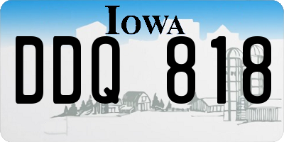 IA license plate DDQ818