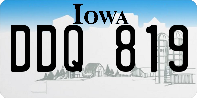 IA license plate DDQ819