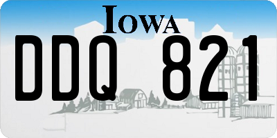 IA license plate DDQ821