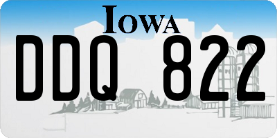 IA license plate DDQ822
