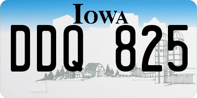 IA license plate DDQ825