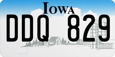 IA license plate DDQ829