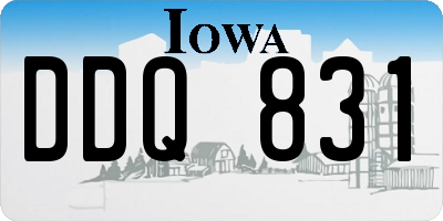 IA license plate DDQ831