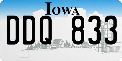 IA license plate DDQ833