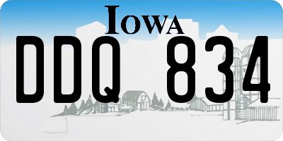 IA license plate DDQ834