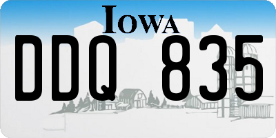 IA license plate DDQ835