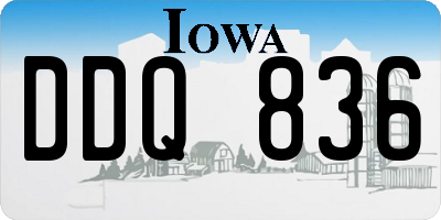 IA license plate DDQ836