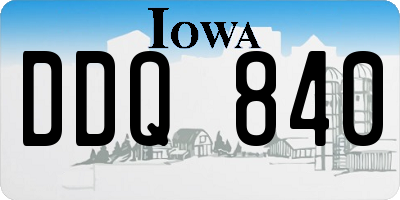 IA license plate DDQ840