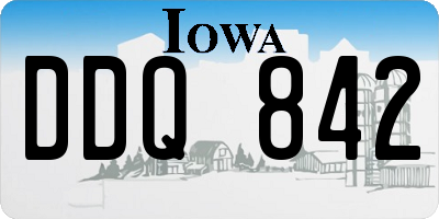 IA license plate DDQ842