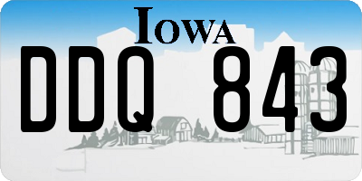 IA license plate DDQ843