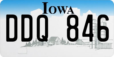IA license plate DDQ846