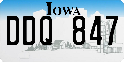 IA license plate DDQ847