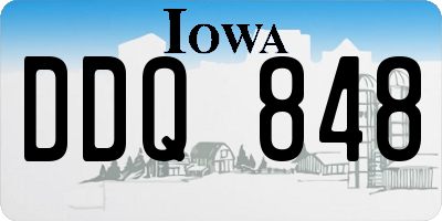 IA license plate DDQ848