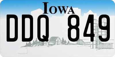IA license plate DDQ849