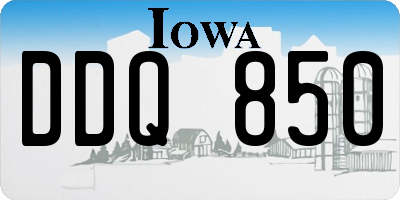 IA license plate DDQ850