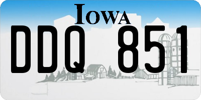 IA license plate DDQ851