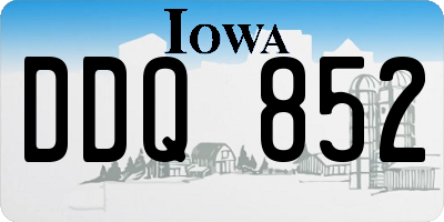 IA license plate DDQ852