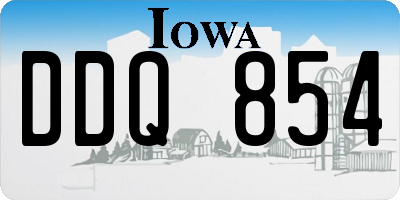 IA license plate DDQ854