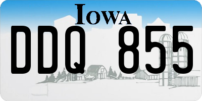 IA license plate DDQ855