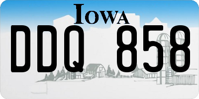 IA license plate DDQ858