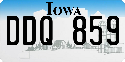 IA license plate DDQ859