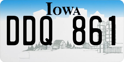 IA license plate DDQ861