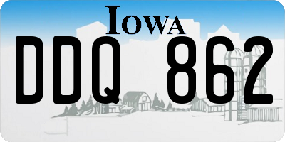 IA license plate DDQ862