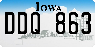 IA license plate DDQ863